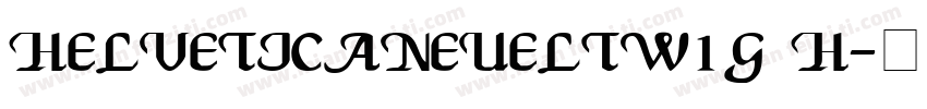 HelveticaneueLTW1G H字体转换